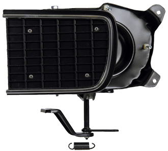 [W-475] Headlamp Assembly w/ Black Door - LH - 68 Camaro (Rally Sport)