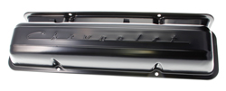 [W-541] Valve Covers - Primer with "Chevrolet" Script - LH/RH Pair - 67 Camaro Firebird Chevy II Nova Chevelle El Camino Fullsize Chevy Car; 65-66 Chevy Truck
