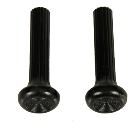 [W-562] Dash Side Vent Black Pull Knobs - LH/RH Pair - 68 Camaro Firebird