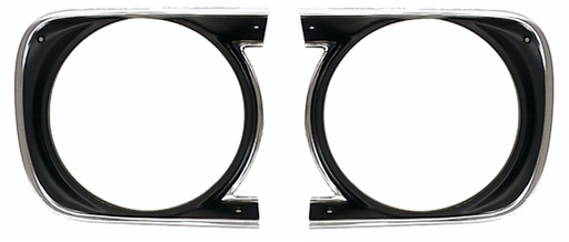 [W-569] Headlamp Bezels - Pair - 68 Camaro (Standard)