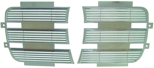 [W-579] Inner Headlamp Doors - Chrome - Pair - 69 Camaro (Rally Sport)