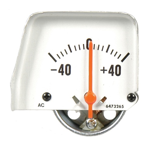 [W-583] Console Amp Gauge - Silver Face - 68-69 Camaro