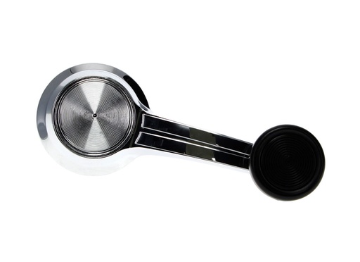 [W-595] Door Window Crank - Correct with Black Knob - Fits many 65-67 GM Models