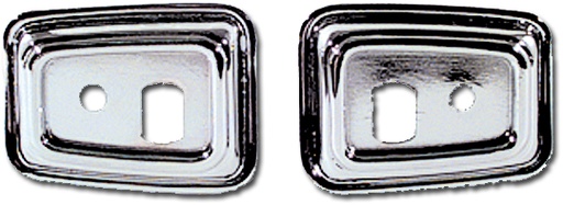 [W-634] Door Grab Handle Bezels - Deluxe Interior - LH/RH Pair - 68-69 Camaro Firebird