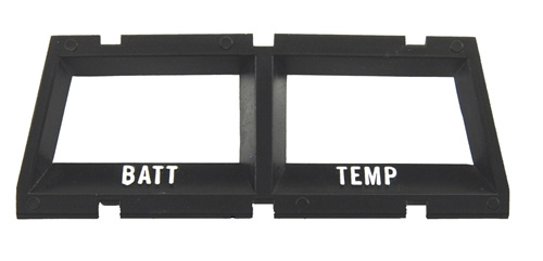 [W-663] Console Guage Battery & Temp Bezel - 68-72 Chevy II Nova