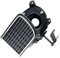 [W-681] Headlight Assembly Black - Chrome Trim Door - LH - 68 Camaro Rally Sport