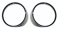 [W-755] Headlamp Bezels w/ Chrome Trim - Pair - 69 Camaro (Standard)