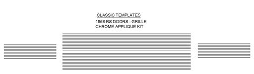[W-757] Grille & Headlamp Door Chrome Applique Set - 68 Camaro (Rally Sport)
