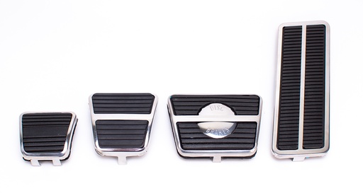 [W-842] Ped Pad Kit w/ Trim & Disc Brake Emblem - Manual - 72-81 Camaro; 73-74 Firebird Ventura; 73-79 Nova