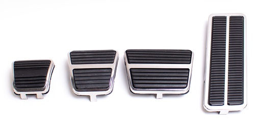[W-843] Ped Pad Kit w/ Trim - Manual - 72-81 Camaro; 73-74 Firebird Ventura; 73-79 Nova