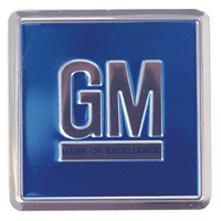 [W-857] Door Decal - Blue Foil "GM Mark Of Excellence" (Sold Each) - Fits many 68-70 GM Models