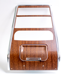 [W-984A] Center Dash Panel with AC & Ashtray Set - Walnut - 68 Camaro