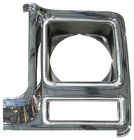 [X145-4079-2L] Headlight Bezel - LH Chrome / Dark Gray - 79-80 Chevy GMC Truck Blazer Jimmy Suburban