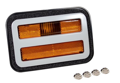 [X251-2671] Front Fender Side Marker Lamp Assembly - LH or RH - 71 Dodge B-Body