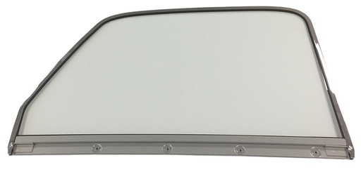 [X550-4047-1R] Door Glass Assembly w/ Chrome Frame - Clear - RH - 47-50 Chevy GMC Truck