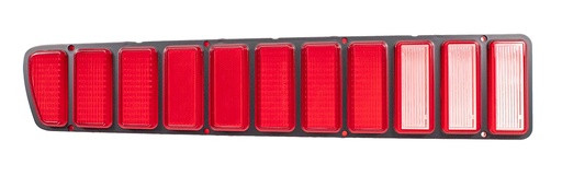 [X951-2673-1L] Taillight Lens w/o Silver Trim - LH - 73-74 Charger